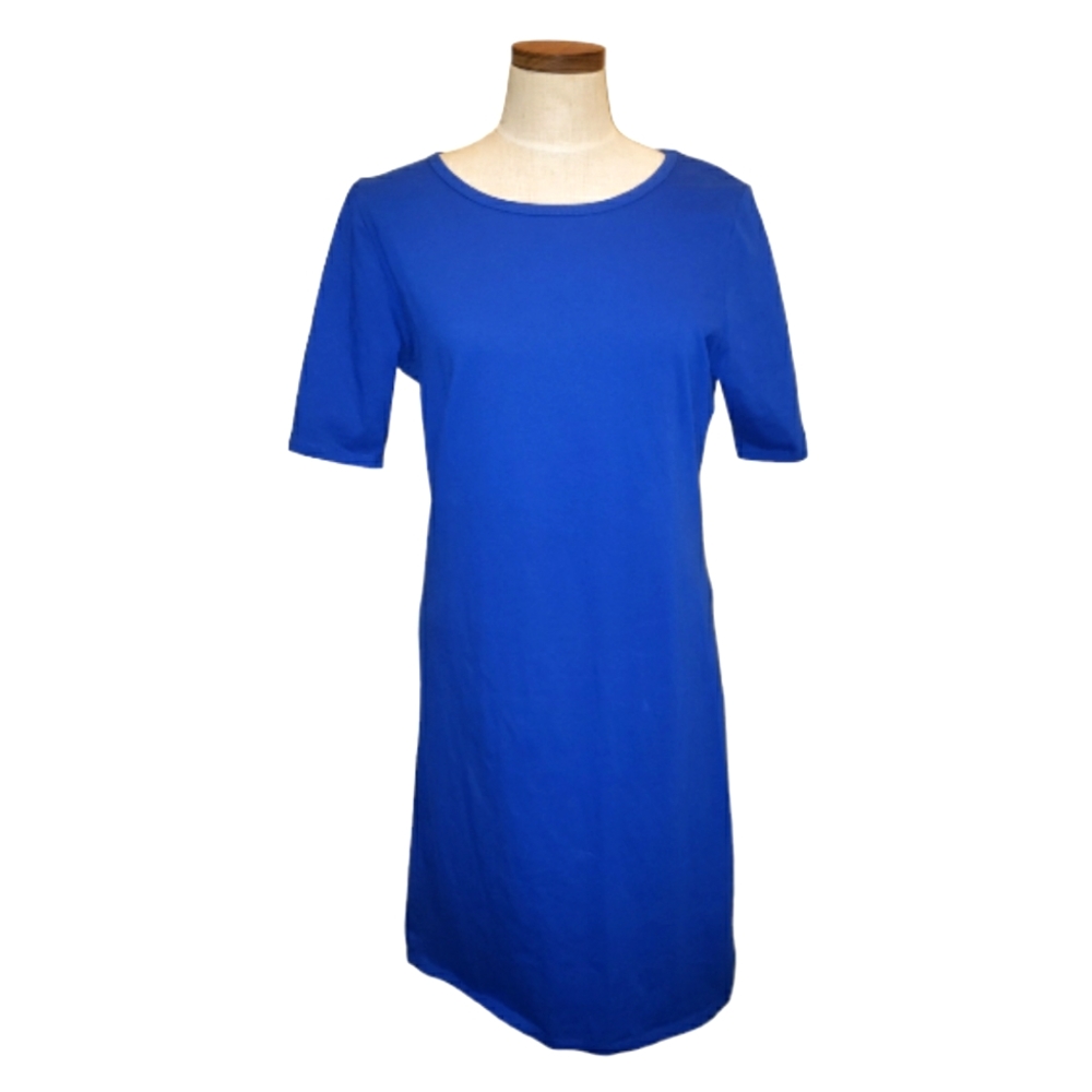 LuLaRoe Knee-Length Mid-Length Sleeves Cobalt Blue T-Shirt Dress XL (12-16) - Picture 5 of 16